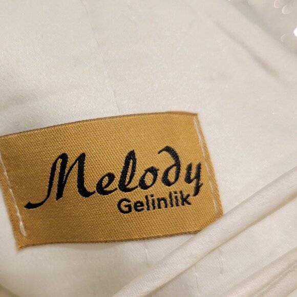 Sparkling White Wedding Dress Gown with Sequin and Beaded Embellishments - Picture 15 of 16